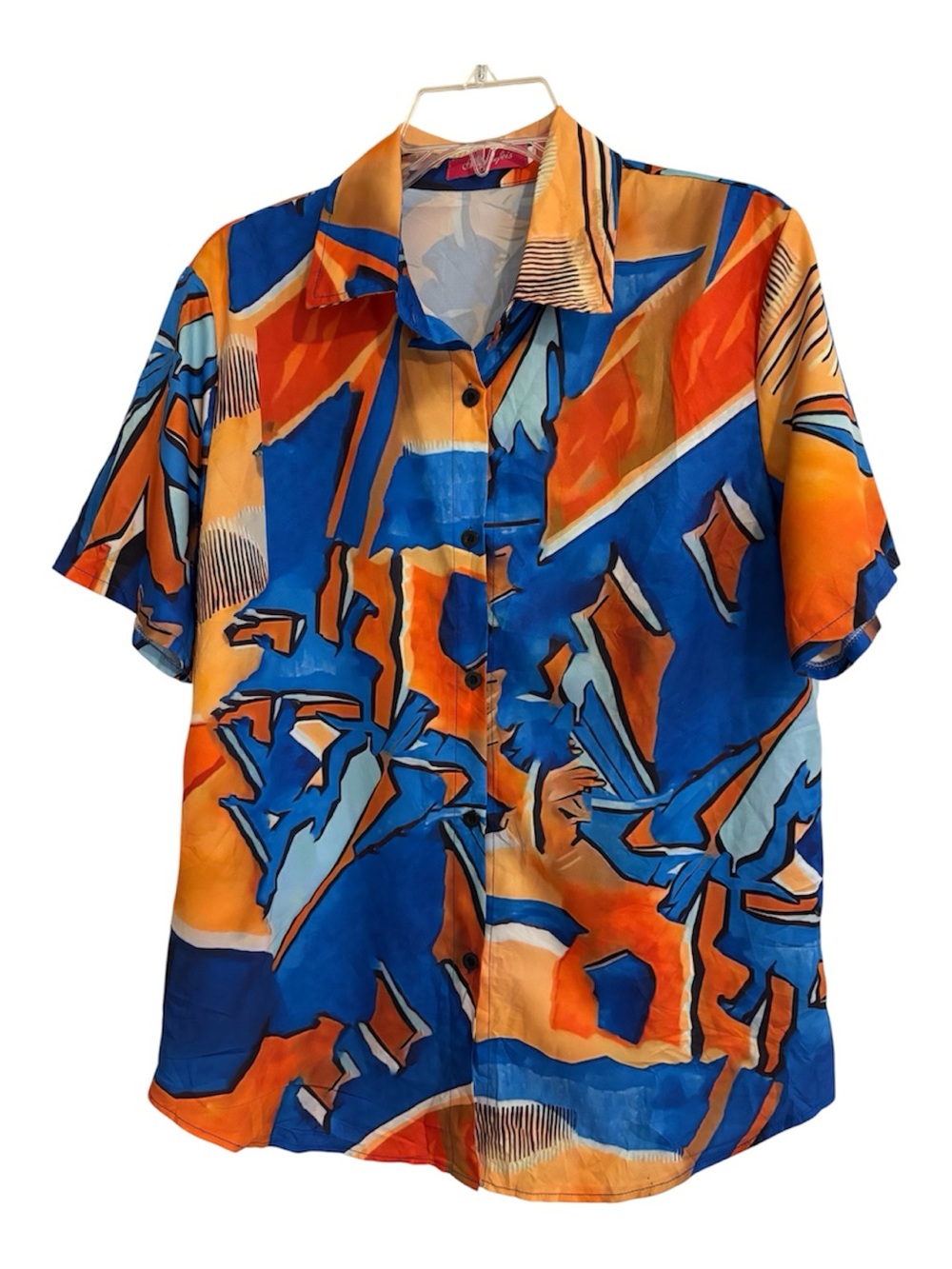 XL Mundefeis Women’s Men’s Top Colorful Abstract Short Sleeve Shirt